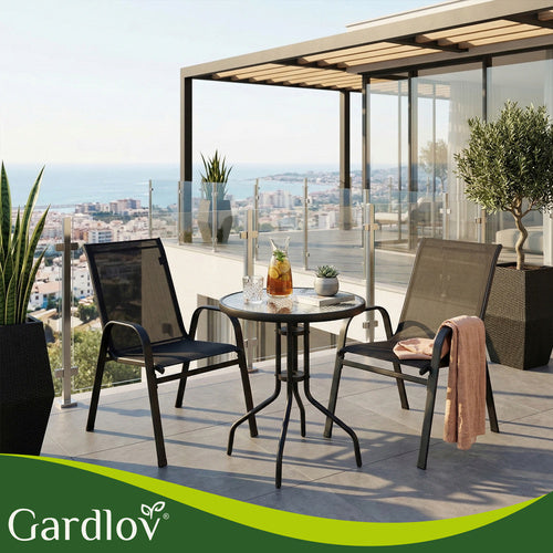 Havemøbelsæt – Bord og 2 Stole til Terrasse og Have