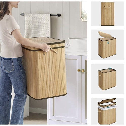 Bambu tvättkorg – Elegant korg för sortering av tvätt