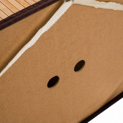 Todelt Bambus Vasketøjskurv 100L – Elegant Kurv til Sortering af Vasketøj