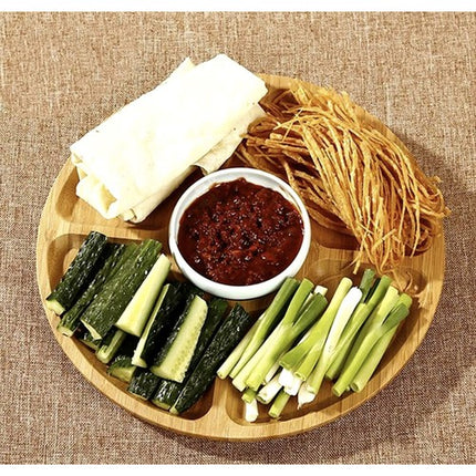 Rotérbar Serveringsbræt i Bambus - Perfekt til Ost, Snacks og Tapas