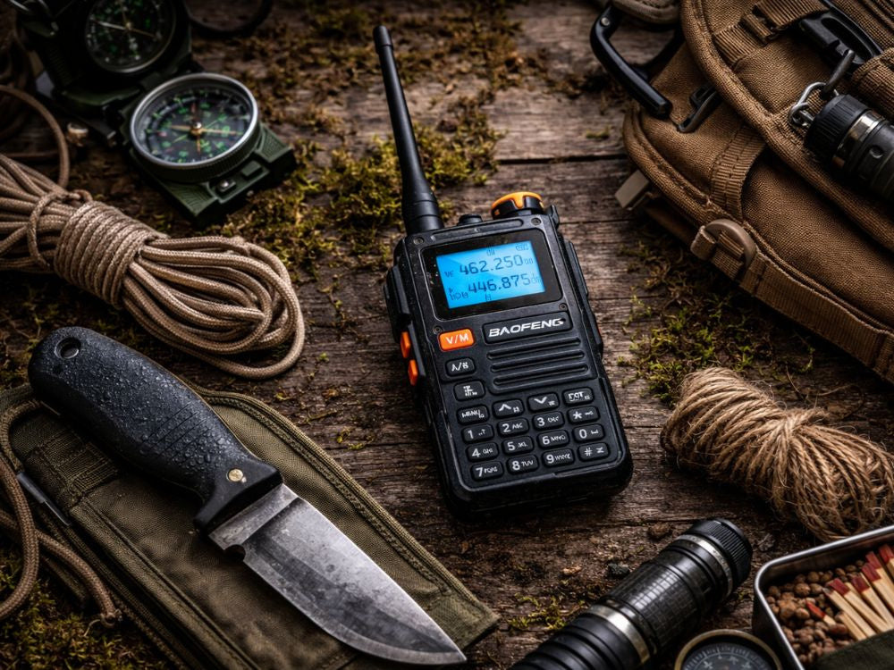 Walkie Talkie, 2600 mAh Batteri, Op til ca. 25 km rækkevidde