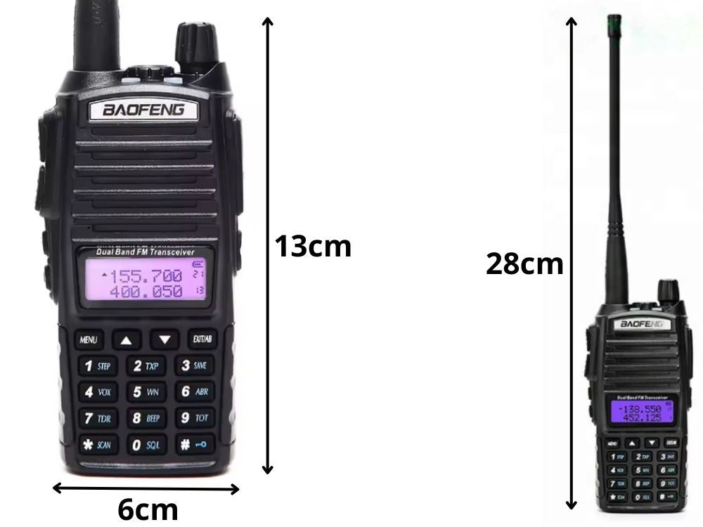 Walkie Talkie – 2800 mAh Batteri, Op til ca. 10 km rækkevidde