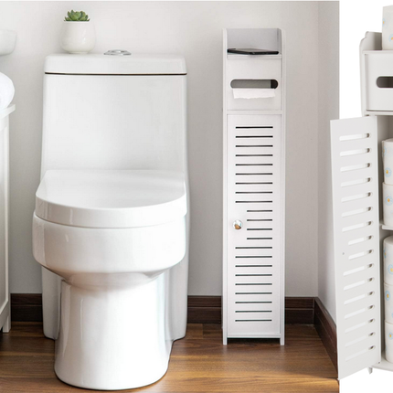 Smalt Badeværelsesskab – Perfekt til Opbevaring i Små Rum