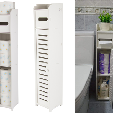 Smalt Badeværelsesskab – Perfekt til Opbevaring i Små Rum