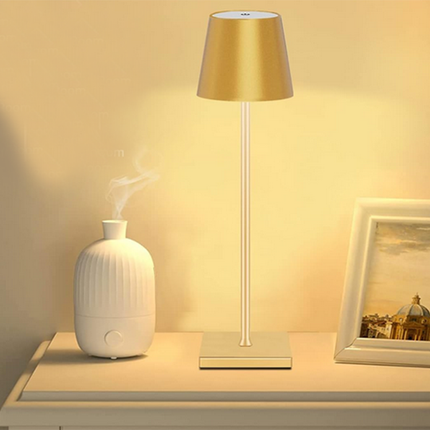 Natbordslampe med Touch 3-Trins Lysindstilling: Varm, Neutral, Kold - USB-Genopladelig!