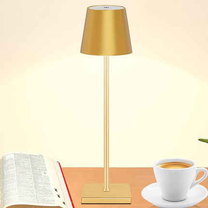 Natbordslampe med Touch 3-Trins Lysindstilling: Varm, Neutral, Kold - USB-Genopladelig!