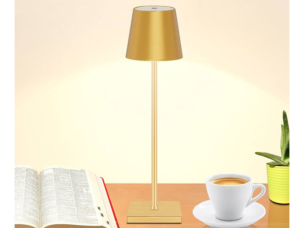 Natbordslampe med Touch 3-Trins Lysindstilling: Varm, Neutral, Kold - USB-Genopladelig!