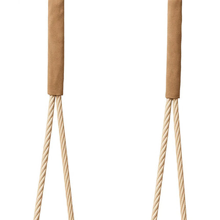 Børnegynge til indendørs brug – Velour & Træ – Beige (12 mdr.+)