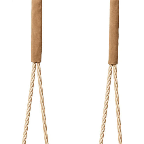 Børnegynge til indendørs brug – Velour & Træ – Beige (12 mdr.+)