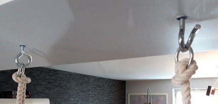 Børnegynge til indendørs brug – Velour & Træ – Beige (12 mdr.+)