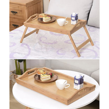 Foldbar morgenmads bord i  Bambus – Perfekt til Sengen