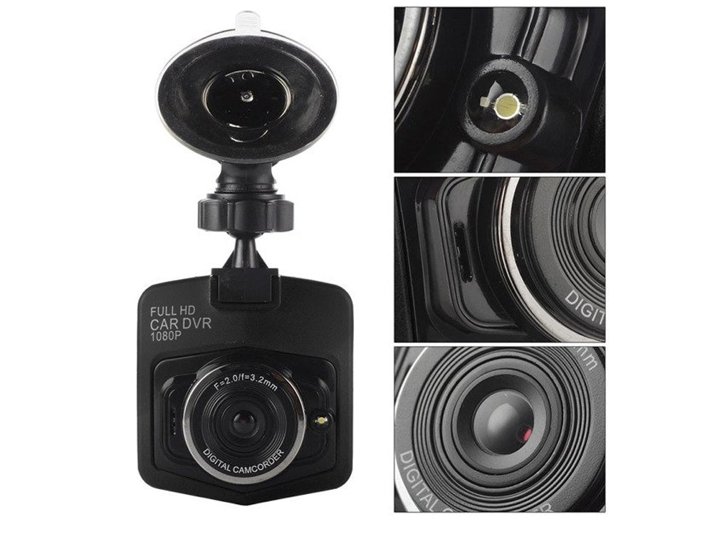 Full HD Dashcam med inbyggd skärm