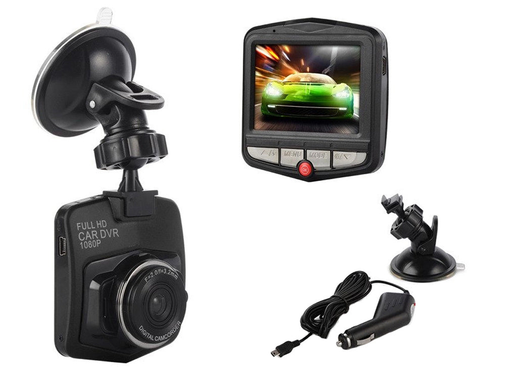 Full HD Dashcam med inbyggd skärm