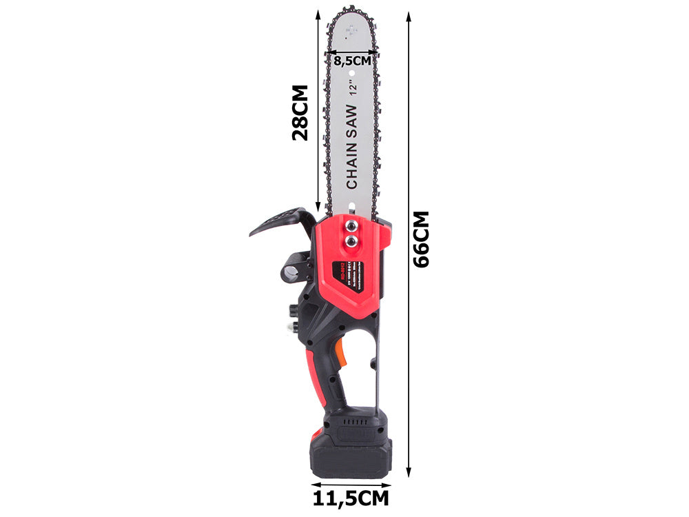 Batteridriven motorsåg 1200W - 30 cm Klipplängd