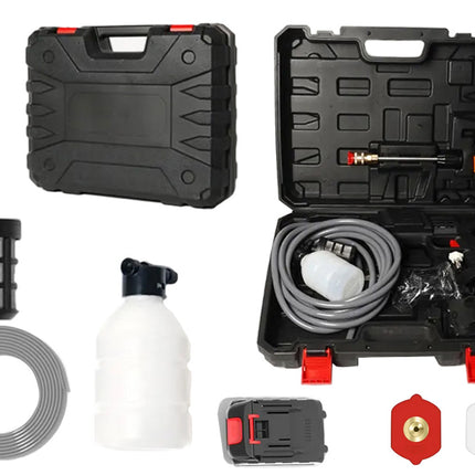 Højtryksrenser inkl. batteri og Tilbehør