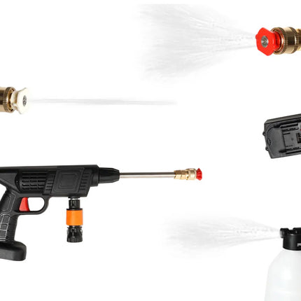 Højtryksrenser inkl. batteri og Tilbehør