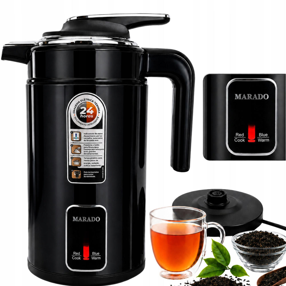 Stor Elkedel 3,5 Liter 1500W – Elektrisk Kedel med Automatisk Slukning – Sort