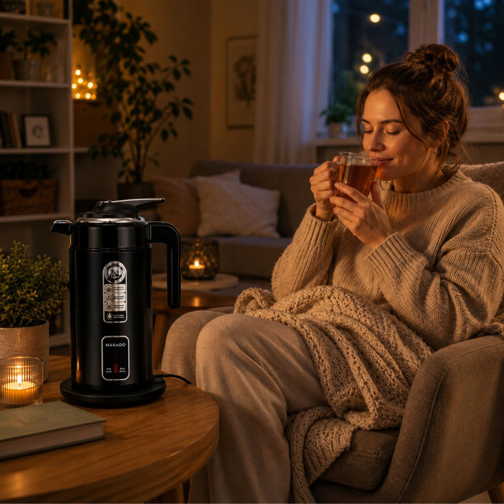 Stor Elkedel 3,5 Liter 1500W – Elektrisk Kedel med Automatisk Slukning – Sort