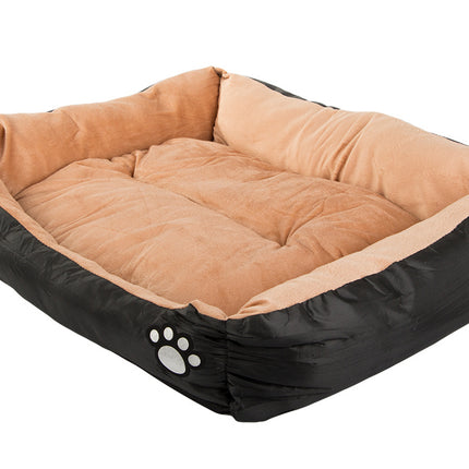 Lyxig plysch hundkorg med halkfri botten - 70x58 cm