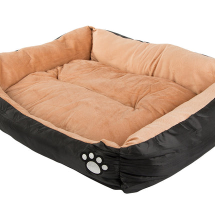 Lyxig plysch hundkorg med halkfri botten - 70x58 cm