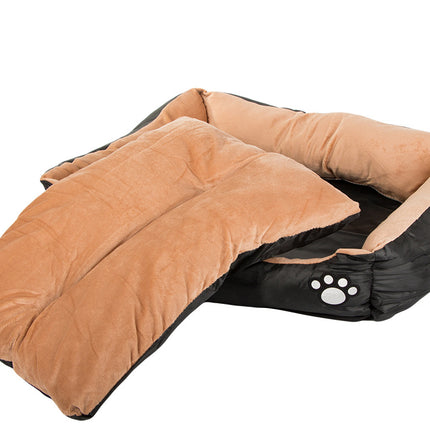 Lyxig plysch hundkorg med halkfri botten - 70x58 cm