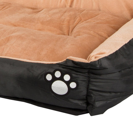 Lyxig plysch hundkorg med halkfri botten - 70x58 cm