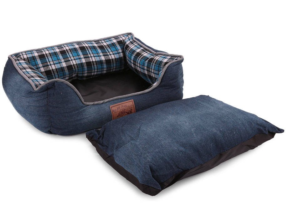 Hundkorg med avtagbar kudde - XL - 72x56 cm