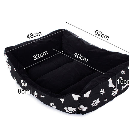 Hundkorg med dyna - XL - 62x48 cm