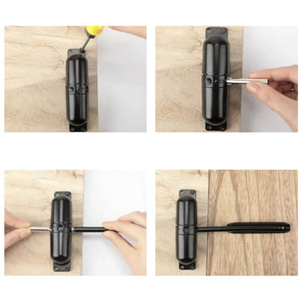 Svart dörrstängare med arm – För dörrar upp till 60 kg