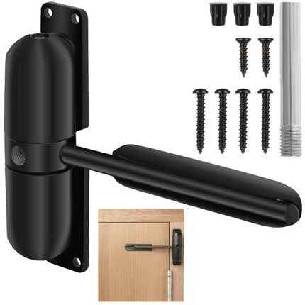 Svart dörrstängare med arm – För dörrar upp till 60 kg