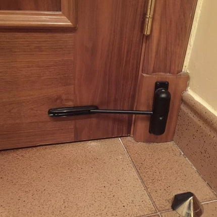 Svart dörrstängare med arm – För dörrar upp till 60 kg