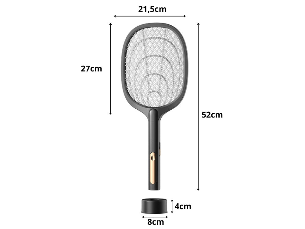 Elektrisk Fluesmækker med UV-Lampe & Opladerstander – Effektiv mod Myg, Fluer og Insekter