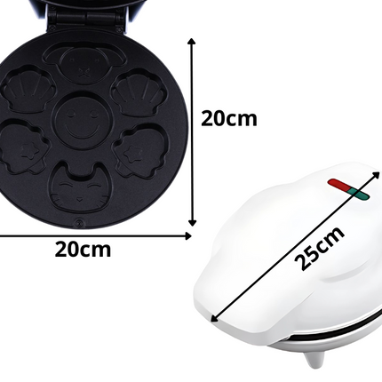 Våffeljärn med roliga motiv – Roliga former för hela familjen, 1200W