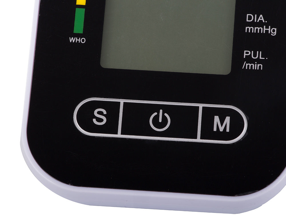 Elektronisk överarmsblodtrycksmätare – LCD-skärm och anti-halkbas