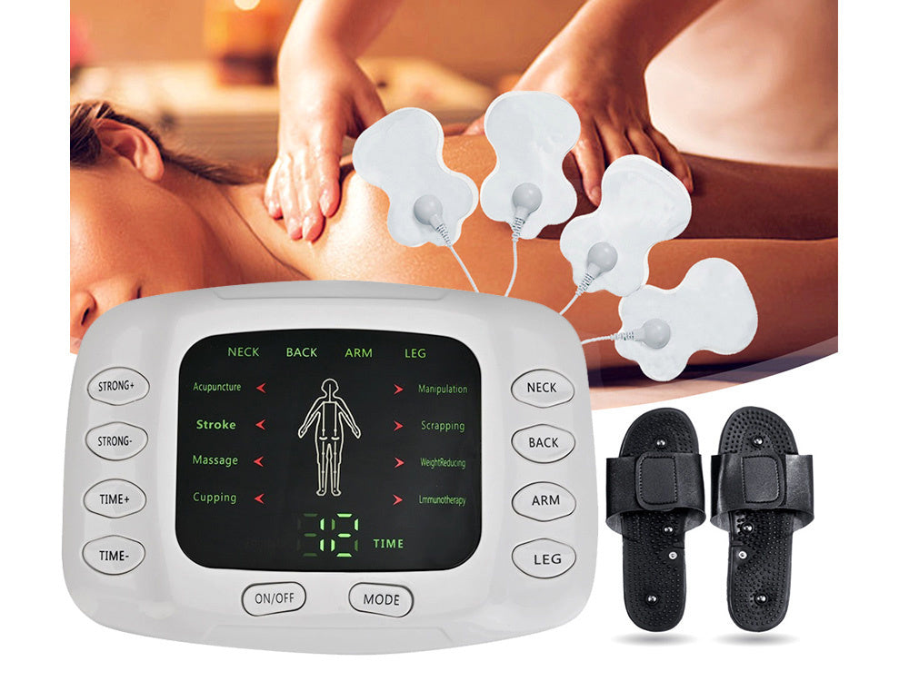 EMS Elektrostimulator med Akupressursandaler – Muskel- och nervmassage för hela kroppen