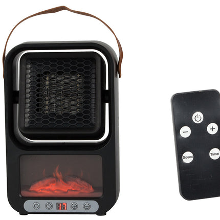 Elektrisk Thermo Fläkt med LED Öppen spis - 500W