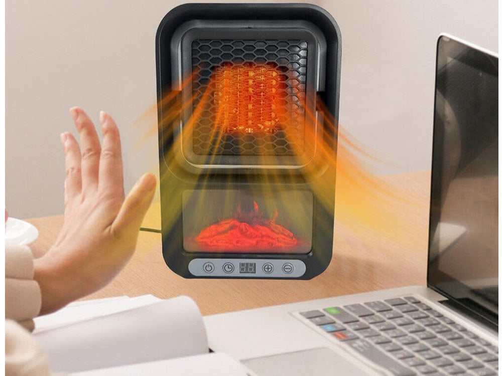 Elektrisk Thermo Fläkt med LED Öppen spis - 500W