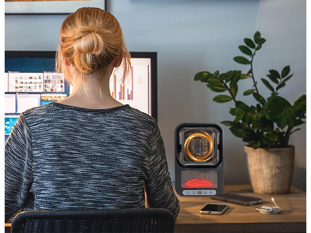 Elektrisk Thermo Fläkt med LED Öppen spis - 500W