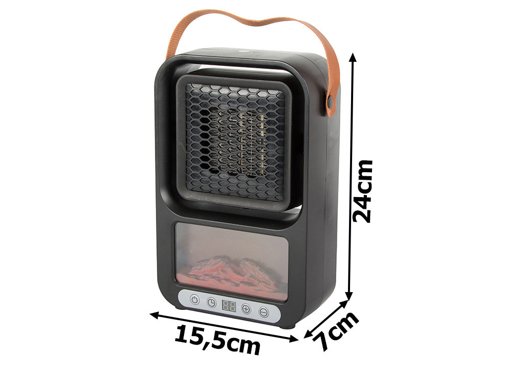 Elektrisk Thermo Fläkt med LED Öppen spis - 500W