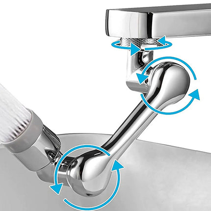 Fleksibel Vandhane-Forlænger i Krom – 1080° Roterbar