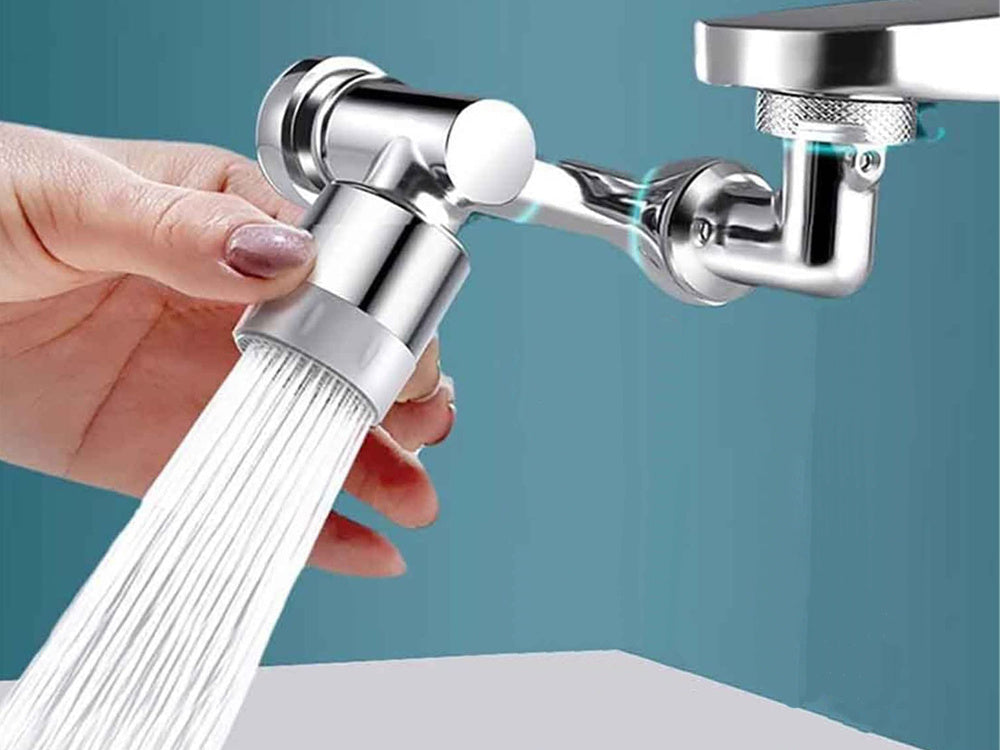 Flexibel kranförlängare i krom – 1080° vridbar