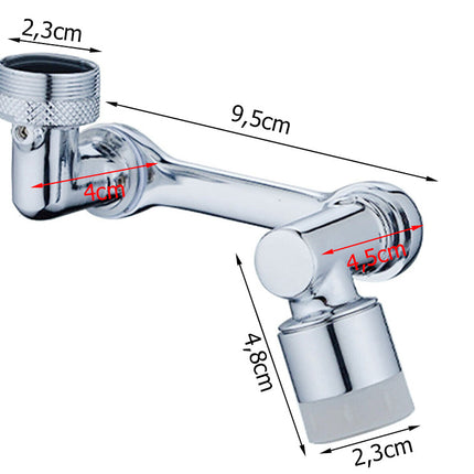 Fleksibel Vandhane-Forlænger i Krom – 1080° Roterbar