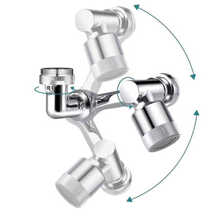Fleksibel Vandhane-Forlænger i Krom – 1080° Roterbar