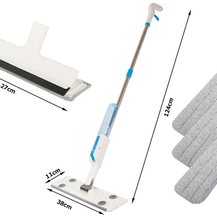 Fladmoppe med Spray og Vinduesvasker