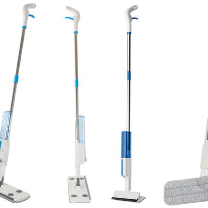 Fladmoppe med Spray og Vinduesvasker