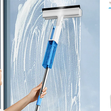 Fladmoppe med Spray og Vinduesvasker