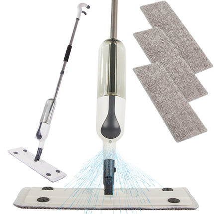 Plattmopp med sprayfunktion och 3x mikrofiberkuddar - Enkel och effektiv rengöring