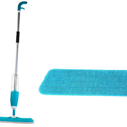 Fladmoppe med Integreret Sprøjte og Roterende Hoved - Effektiv og Brugervenlig Rengøring