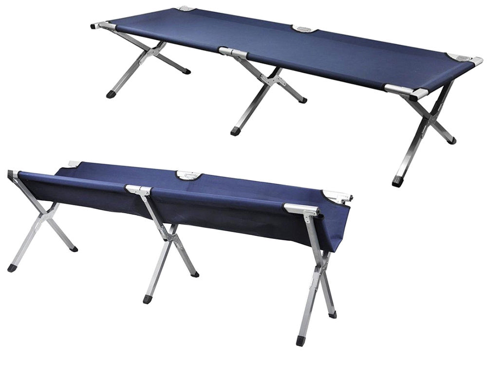 Foldbar Campingseng 187 cm – Feltseng med Stålramme og Transporttaske – Op til 110 kg