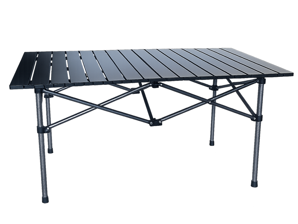 Campingbord, Hopfällbart, 3 storlekar, Svart